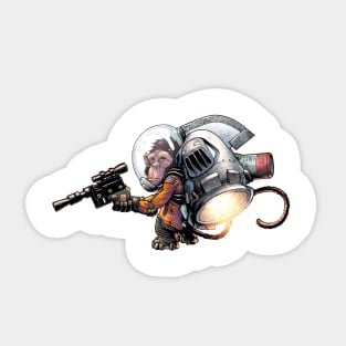 Jetpack Monkey Sticker